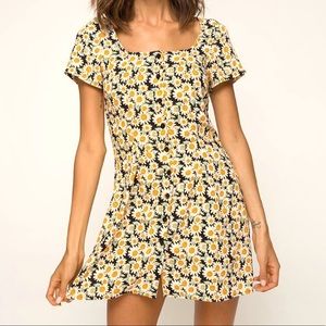 Daisy Print Mini Dress
